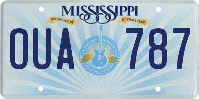 MS license plate OUA787