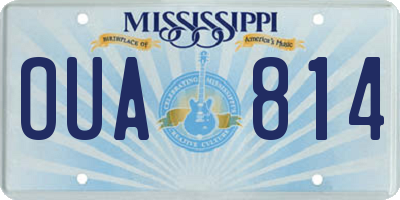 MS license plate OUA814