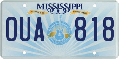 MS license plate OUA818