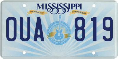 MS license plate OUA819