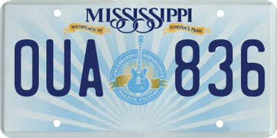 MS license plate OUA836