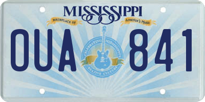 MS license plate OUA841