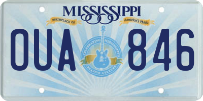 MS license plate OUA846