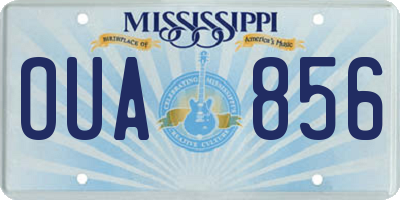 MS license plate OUA856