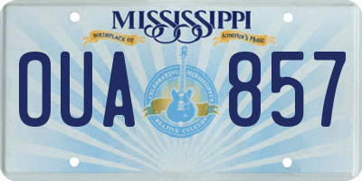 MS license plate OUA857