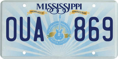 MS license plate OUA869