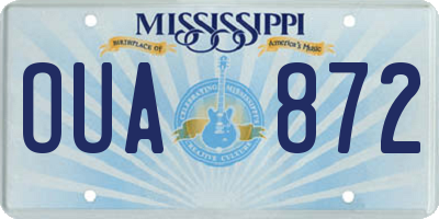 MS license plate OUA872