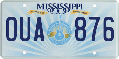 MS license plate OUA876