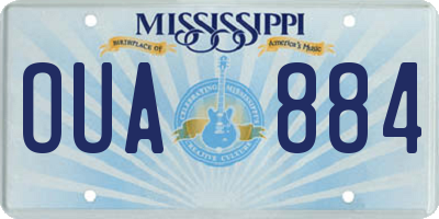 MS license plate OUA884