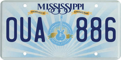 MS license plate OUA886