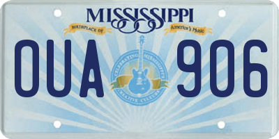 MS license plate OUA906