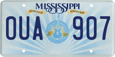 MS license plate OUA907