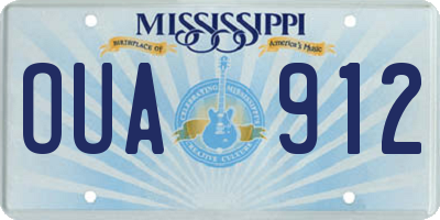 MS license plate OUA912