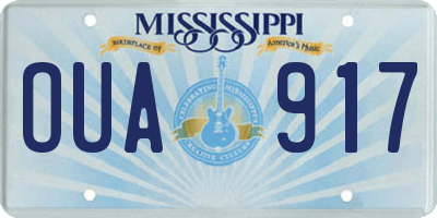 MS license plate OUA917