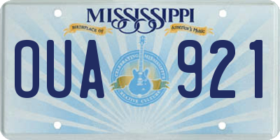 MS license plate OUA921