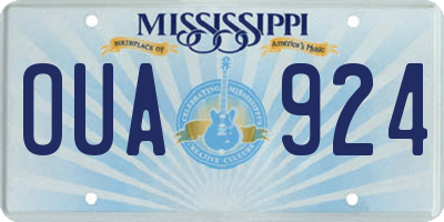 MS license plate OUA924