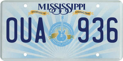 MS license plate OUA936