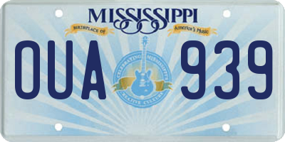 MS license plate OUA939