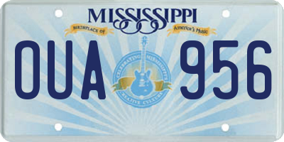 MS license plate OUA956