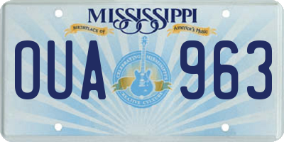 MS license plate OUA963