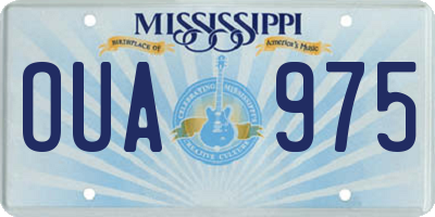 MS license plate OUA975