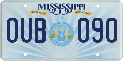 MS license plate OUB090