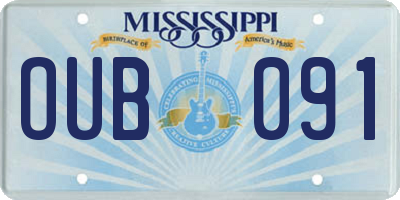 MS license plate OUB091