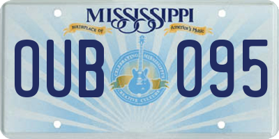 MS license plate OUB095