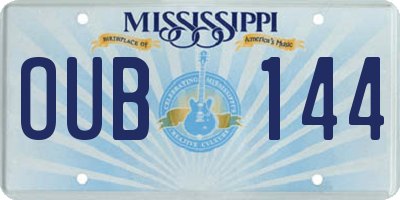 MS license plate OUB144