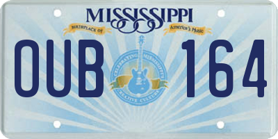 MS license plate OUB164