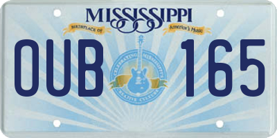 MS license plate OUB165