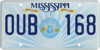 MS license plate OUB168
