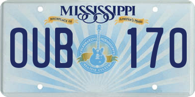MS license plate OUB170