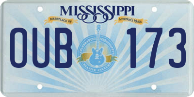 MS license plate OUB173