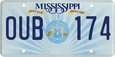 MS license plate OUB174