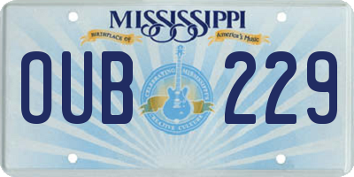 MS license plate OUB229