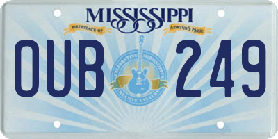 MS license plate OUB249