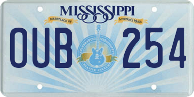 MS license plate OUB254