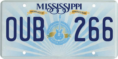 MS license plate OUB266