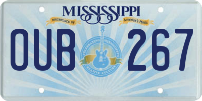 MS license plate OUB267