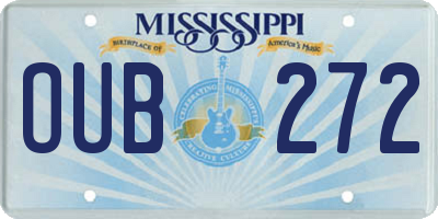 MS license plate OUB272