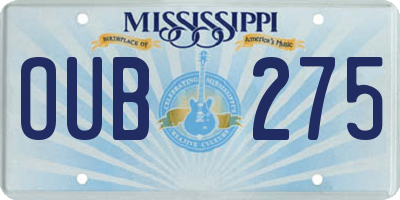 MS license plate OUB275