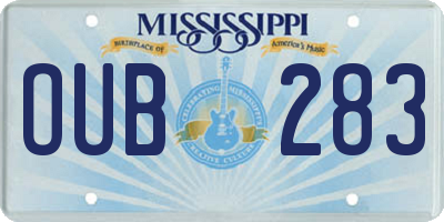 MS license plate OUB283