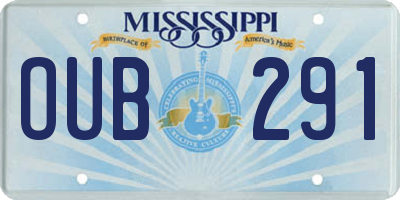 MS license plate OUB291