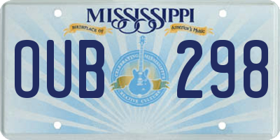 MS license plate OUB298