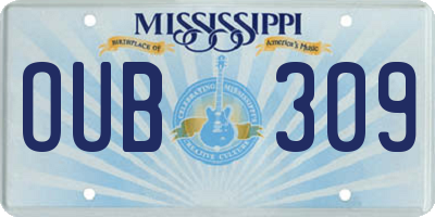 MS license plate OUB309