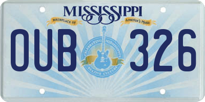 MS license plate OUB326