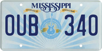 MS license plate OUB340