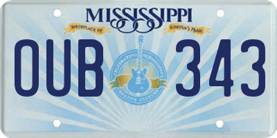MS license plate OUB343
