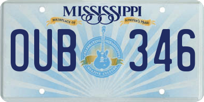 MS license plate OUB346